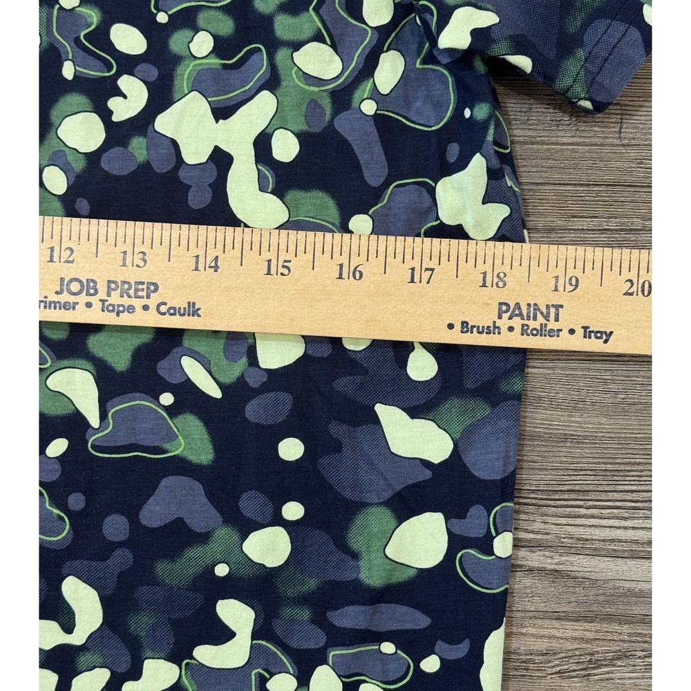 Adidas Boys XL 18/20 Camo T-Shirt Blue Green Allover Print Cotton NWOT - Picture 8 of 8
